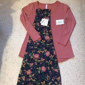 LuLaRoe Medium Lynnae Long Sleeve top & Maxi Skirt